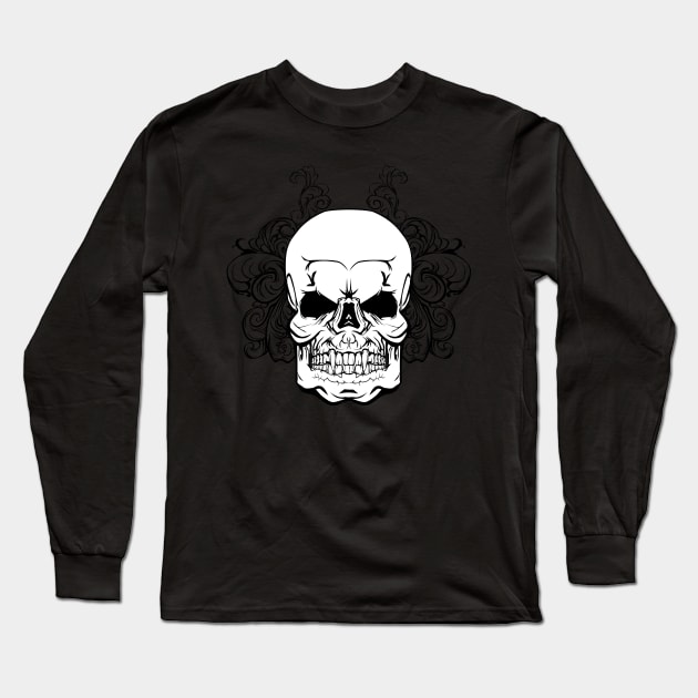 Smile Skull Long Sleeve T-Shirt by viSionDesign